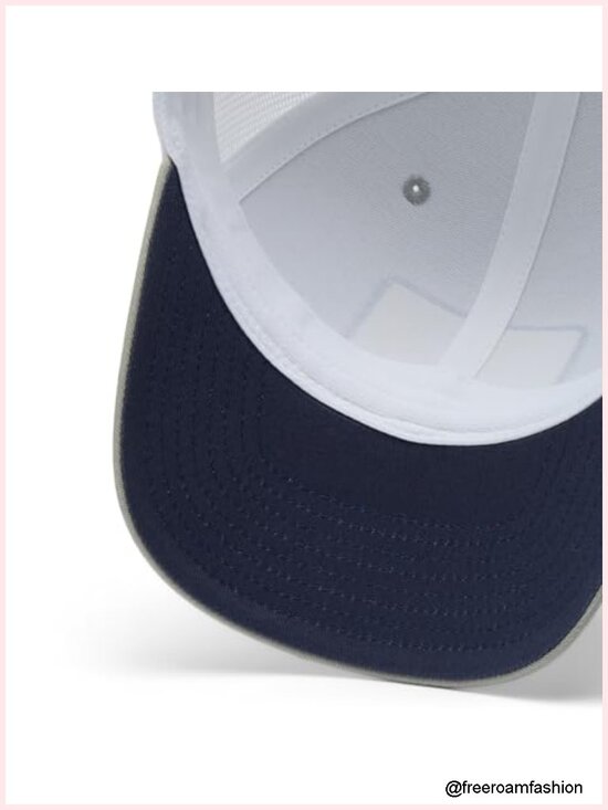Mesh Snap Back Baseball Cap with Pre-Formed Bill, Cotton, One Size main image 5